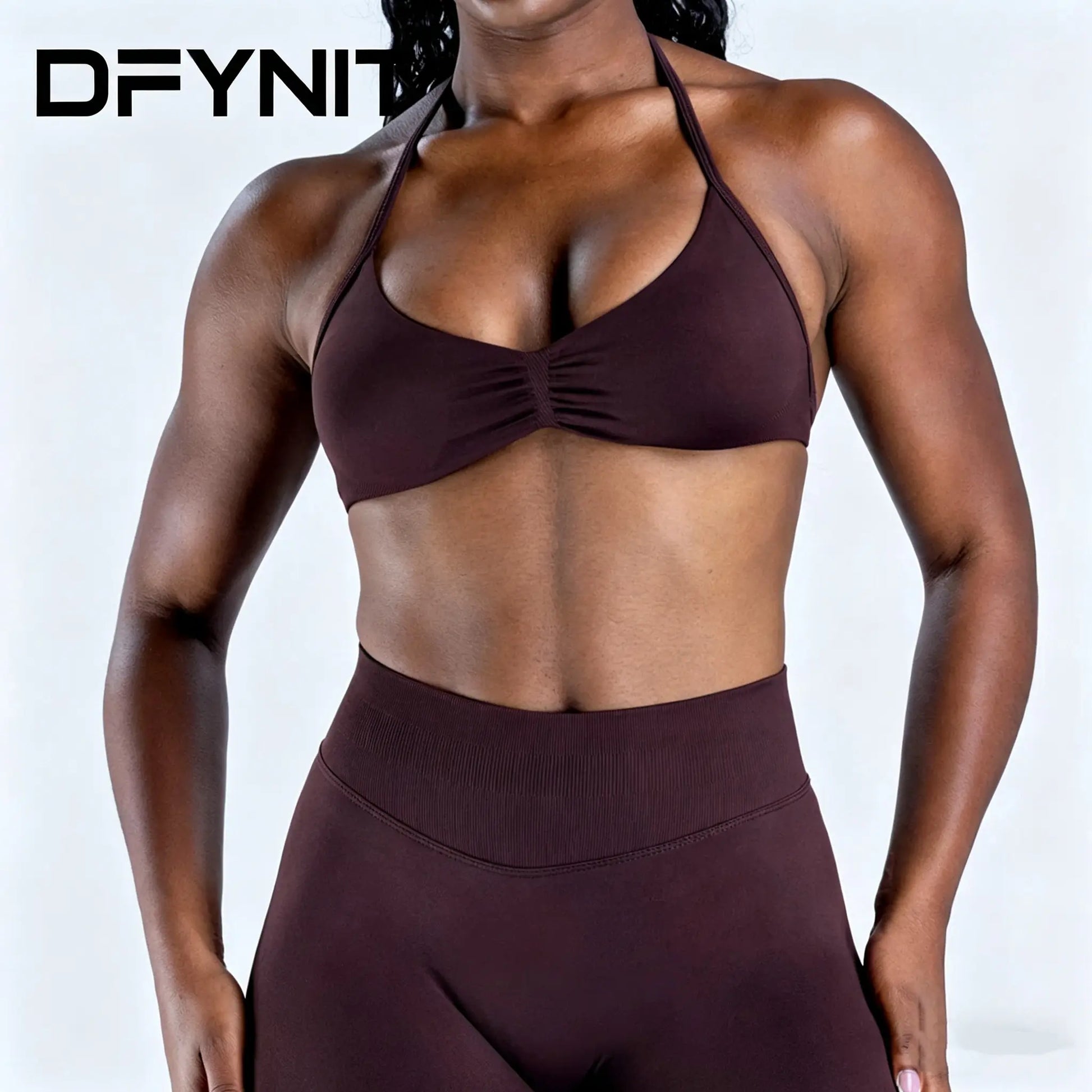 Women’S Influencer-Style Sports Bra with Shoulder Straps, Open Back, Padded Design, Shock Absorption, Suitable for Workouts, Fitness, and Yoga, Removable Pads Included; New Women’S Sports Yoga Set: High-Waisted Compression Shorts and Tank Top, Ideal for S
