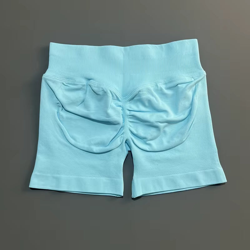 Impacts Shorts 4.5" Women Fitness Sports Biker Shorts Low Waist Gym Short Workout Scrunch Butt Yoga Seamless Leggings