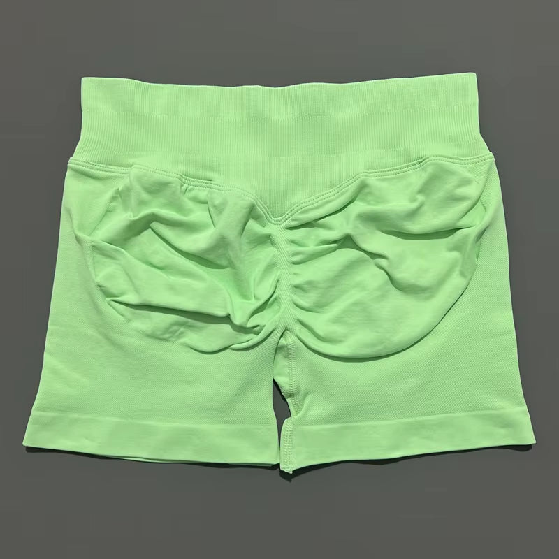 Impacts Shorts 4.5" Women Fitness Sports Biker Shorts Low Waist Gym Short Workout Scrunch Butt Yoga Seamless Leggings