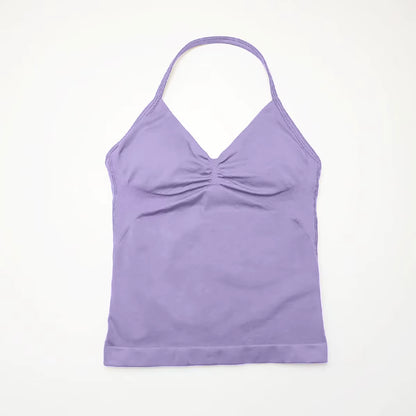 Impact Longline Strappy Top Sports Yoga Vest Women'S Fitness Tank Top Gym Beautiful Open Back Bra Running Workout Halter