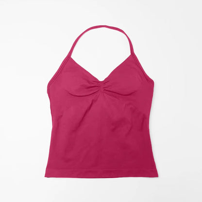 Impact Longline Strappy Top Sports Yoga Vest Women'S Fitness Tank Top Gym Beautiful Open Back Bra Running Workout Halter