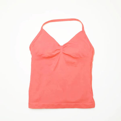 Impact Longline Strappy Top Sports Yoga Vest Women'S Fitness Tank Top Gym Beautiful Open Back Bra Running Workout Halter