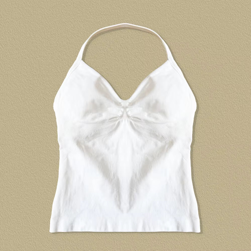 Impact Longline Strappy Top Sports Yoga Vest Women'S Fitness Tank Top Gym Beautiful Open Back Bra Running Workout Halter