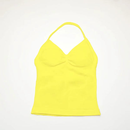 Impact Longline Strappy Top Sports Yoga Vest Women'S Fitness Tank Top Gym Beautiful Open Back Bra Running Workout Halter