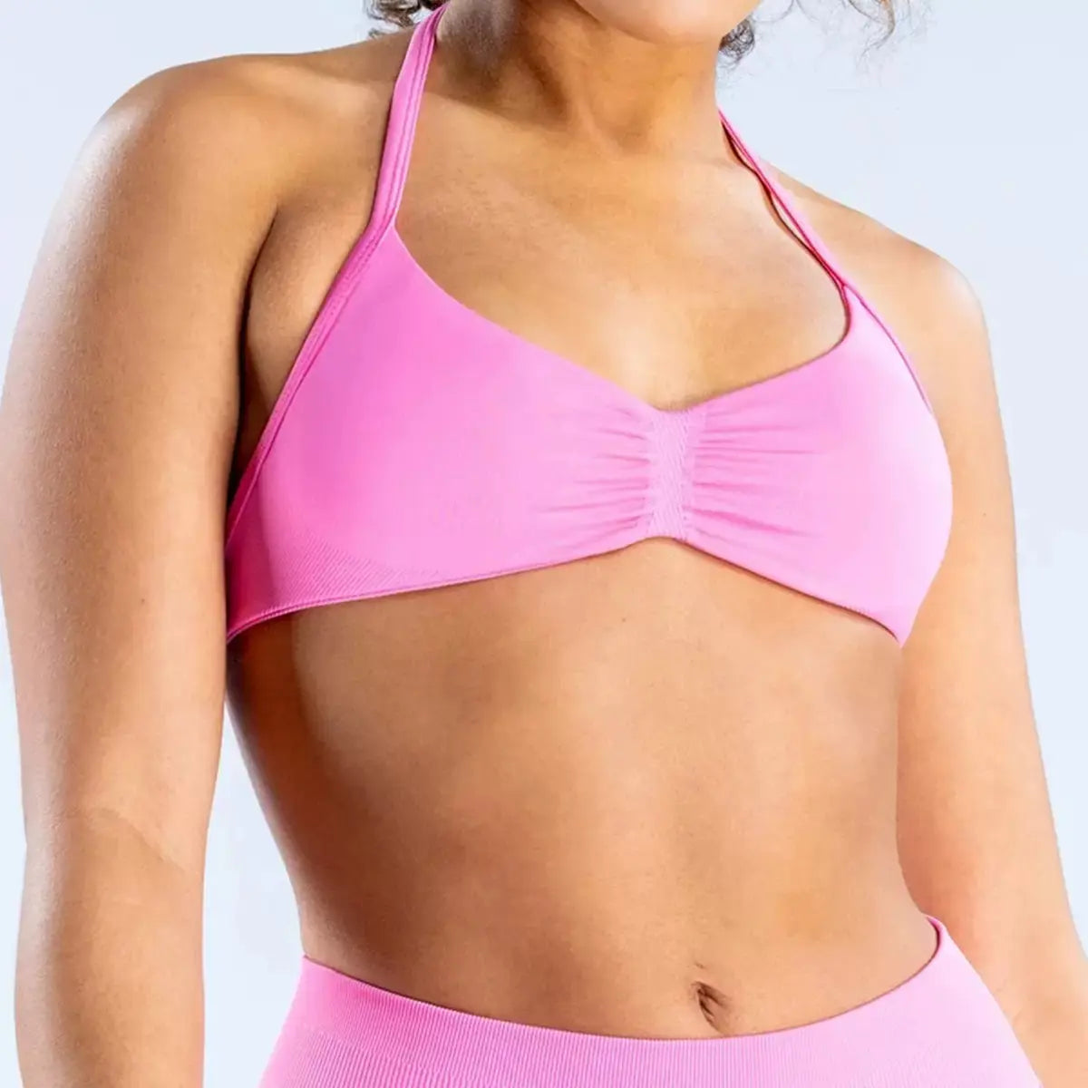 Women’S Influencer-Style Sports Bra with Shoulder Straps, Open Back, Padded Design, Shock Absorption, Suitable for Workouts, Fitness, and Yoga, Removable Pads Included; New Women’S Sports Yoga Set: High-Waisted Compression Shorts and Tank Top, Ideal for S